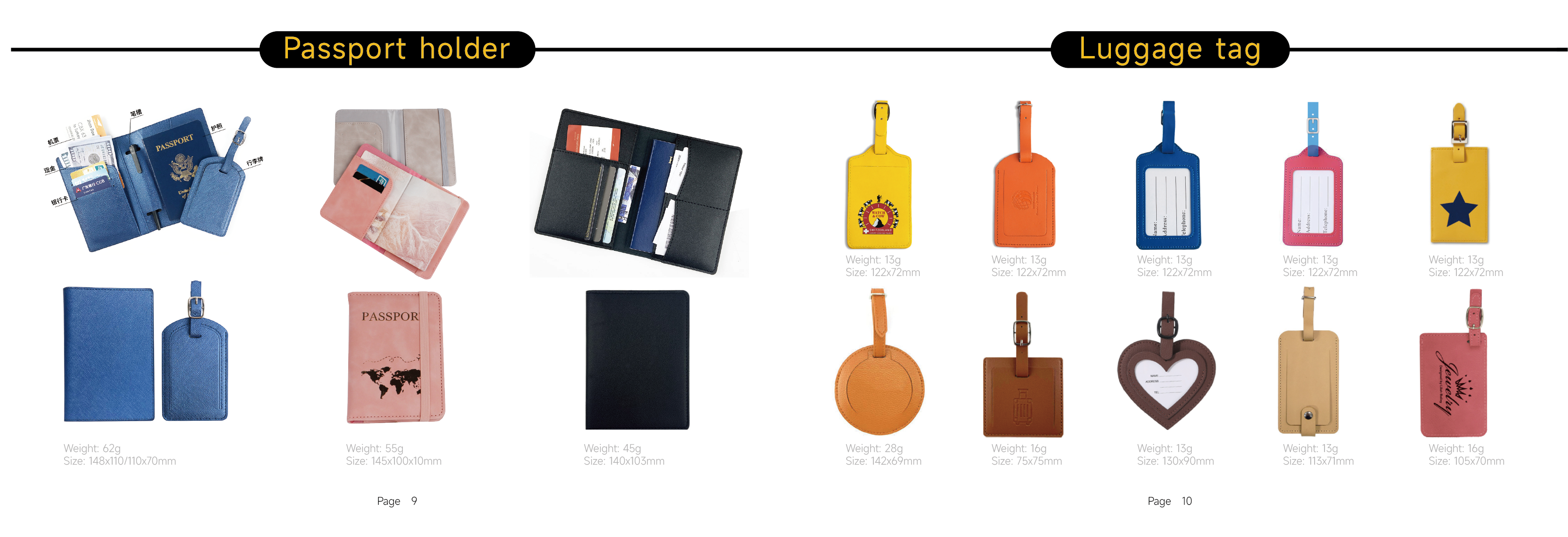 Travel Accessories | Leather Passport Holders & Luggage Tags Customization