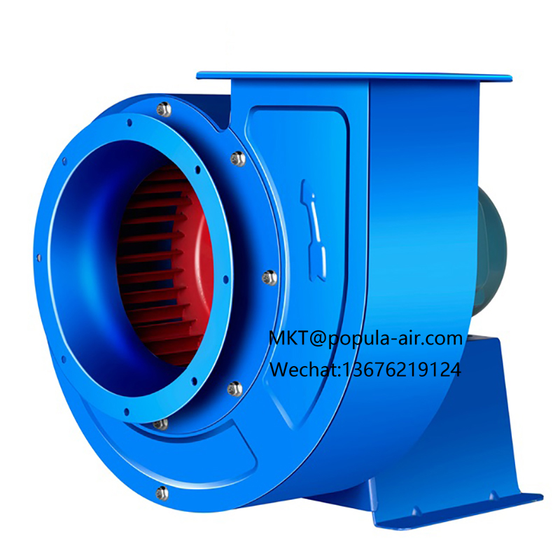 CF-2A-0.37KW with 650-1125volume 248-210 pressure POPULA volute hotel restaurant smoke exhaust multi wing centrifugal fan