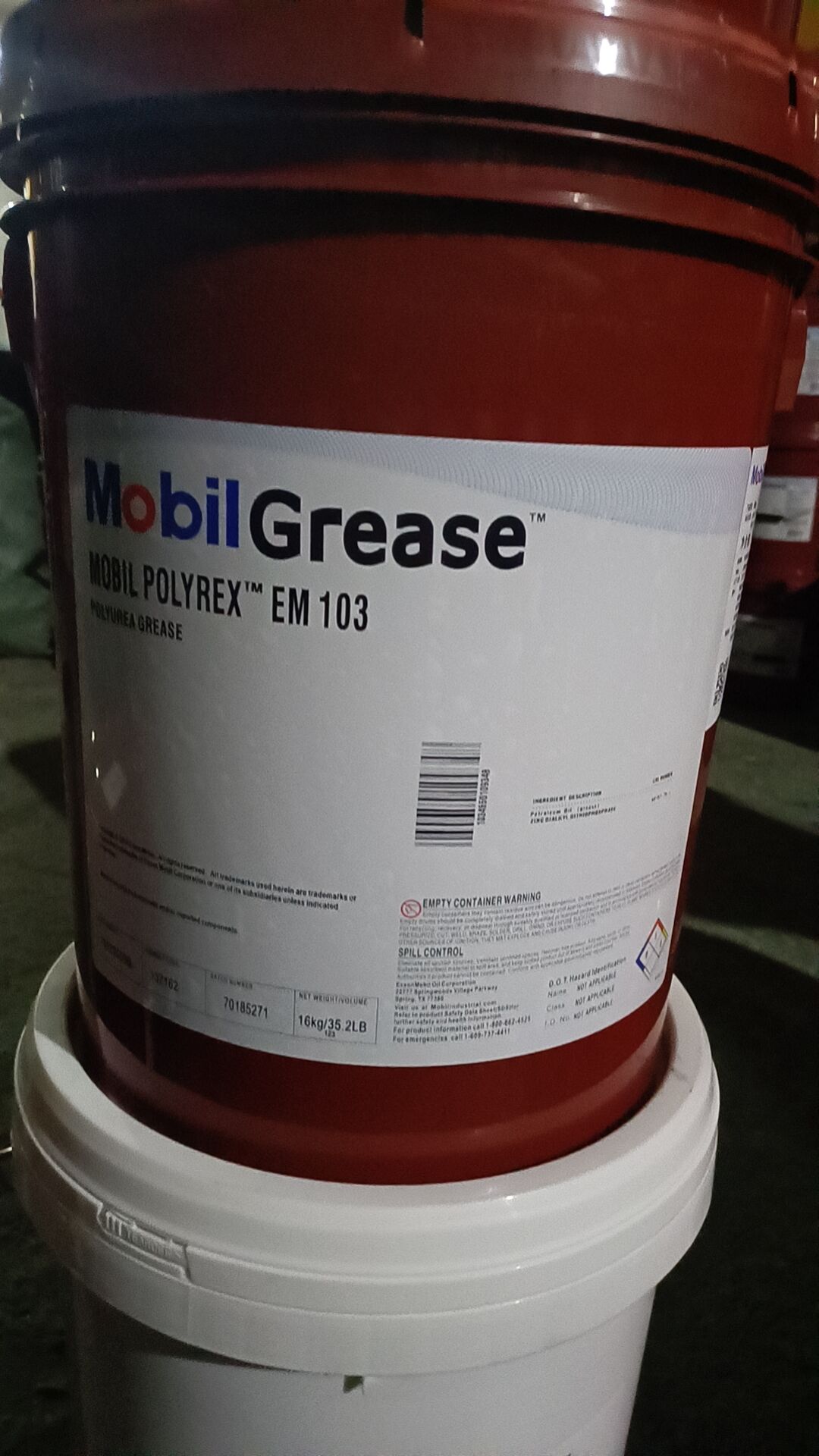 Mobil Polyrex EM 103 16kg for Electric-Motor Bearings