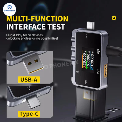 FNIRSI FNAC-28 2 IN 1 Type-C USB Tester Digital Voltmeter Ammeter