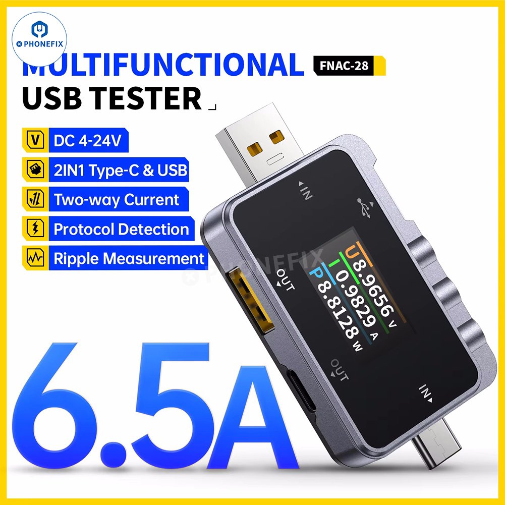 FNAC-28 2 IN 1 Type-C USB Tester Voltage Current Power Meter