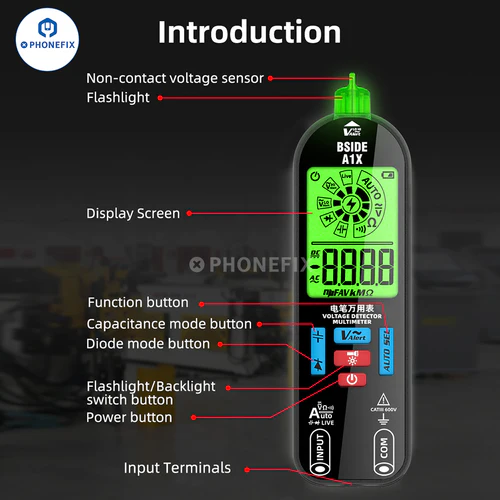 BSIDE A1X Smart Burn-proof Repairable Charging Multimeter