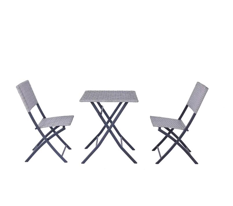 3-Piece Folding Dinning Chairs with a Detachable Table.