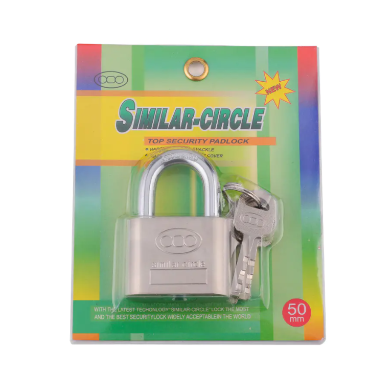 Art No B3, Oval Matte Blade Key Iron Padlock