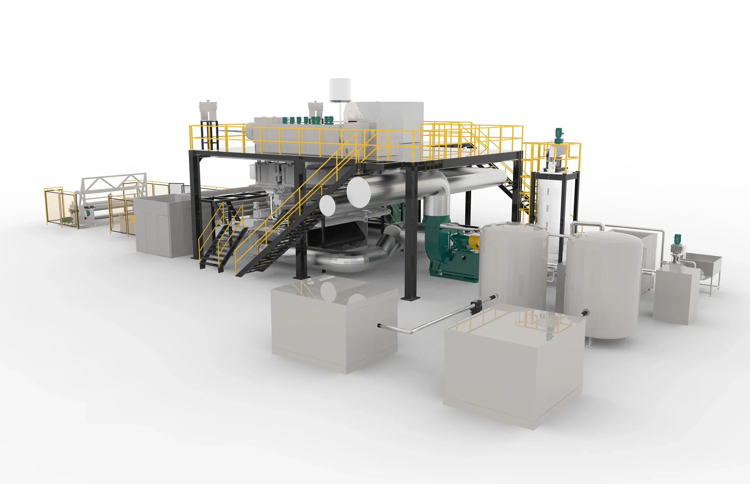 3200mm Water Repellency Large PET Spunbond Nonwoven Machine