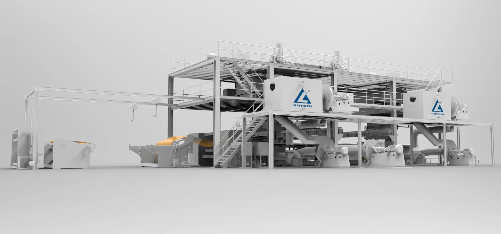 Air Land Waste Felt Thermal Bonded Wadding Production Line