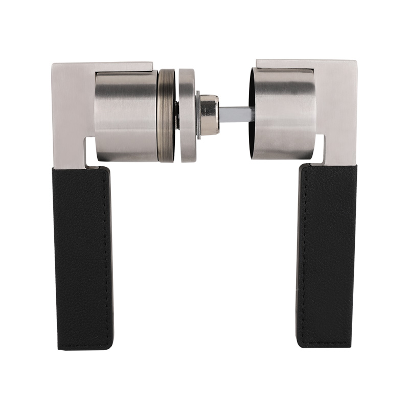 Steel safety door lever handles