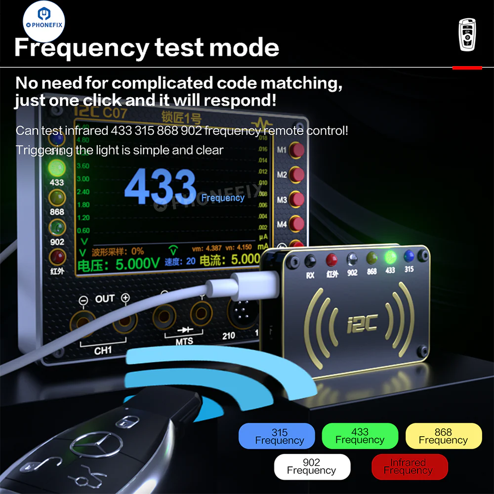 i2C C07 Precision Multimeter for Voltage Current and Frequency Detection