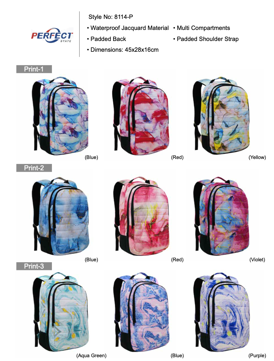 Printed Backpack 8114-P from China