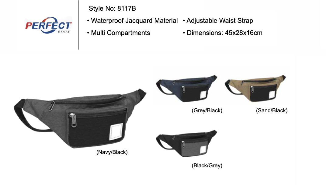 Custom made waist bag with company logo from China