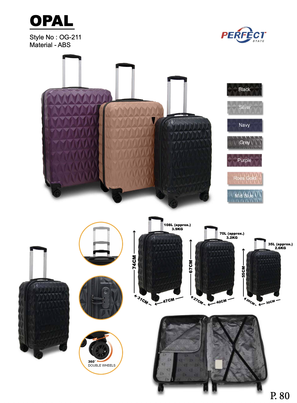 ABS plastic suitcases wholesale from China