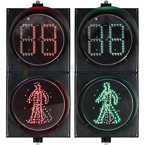 400mm Dynamic Pedestrian Traffic Lights