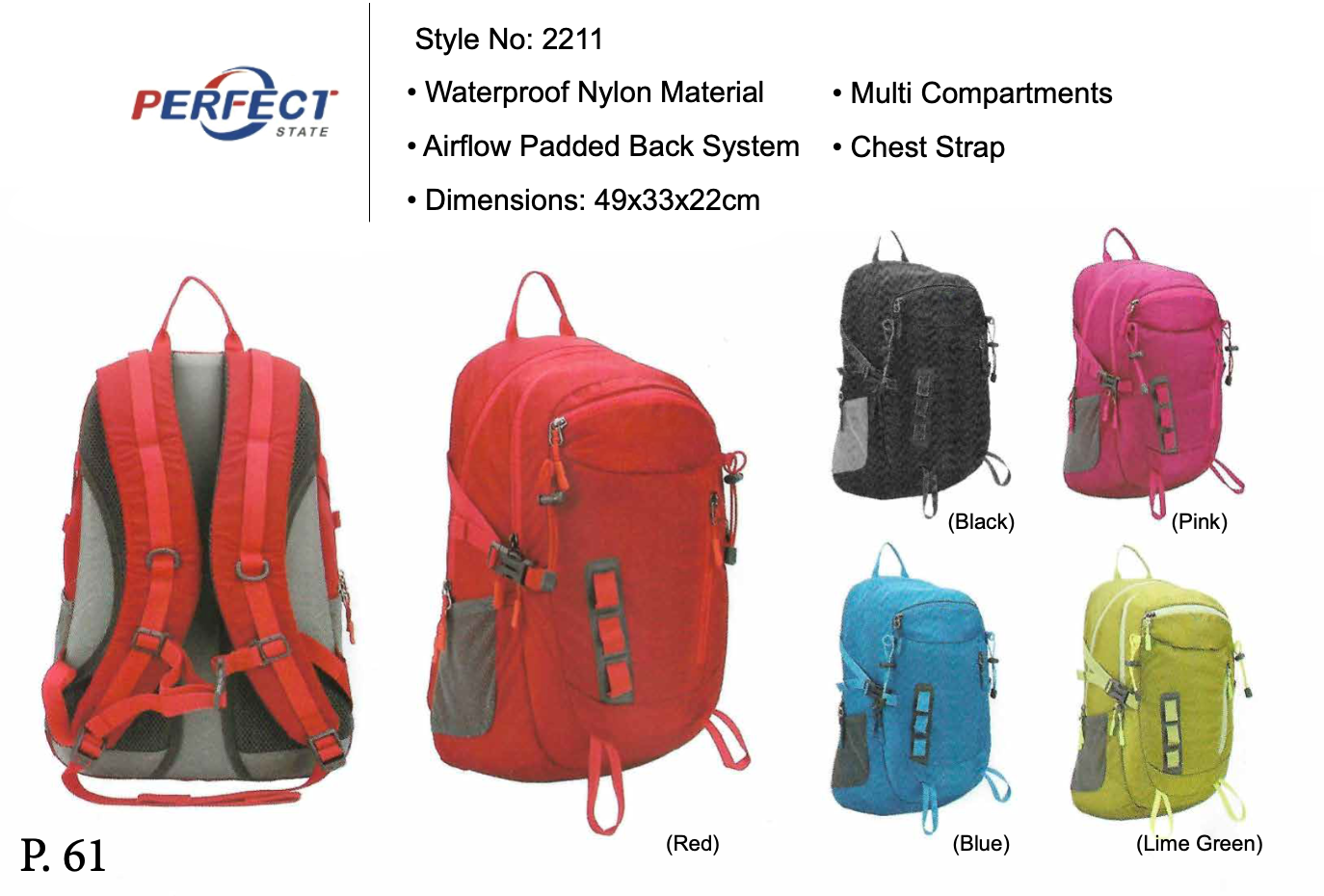 Manufacturing of branded backpacks in China