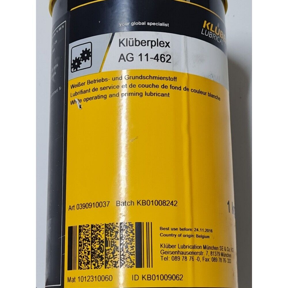 Klüberplex AG 11-462 1KG White Operating and Priming Lubricants