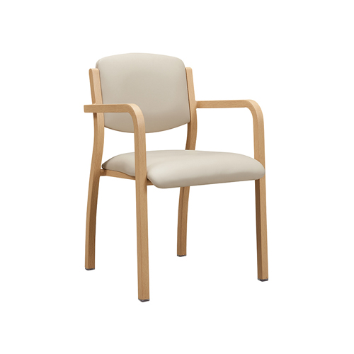 Modern Metal Wood Grain Armchair YW5803 Yumeya