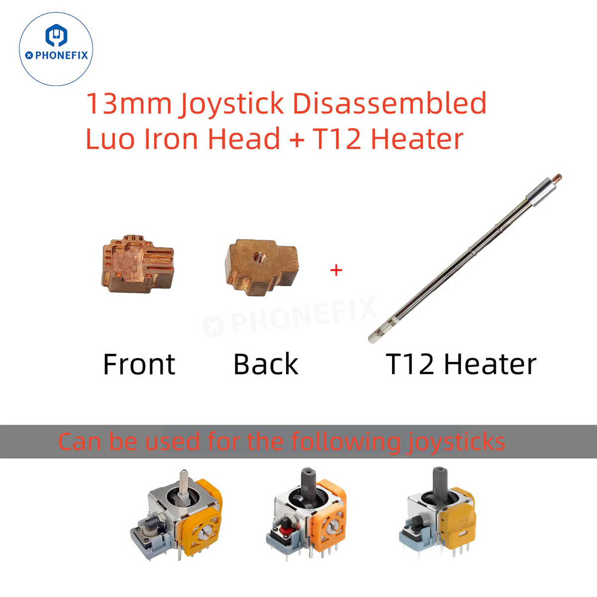T12 Joystick Removal Heating Core Tip for PS5 PS4 Xbox Switch Pro Controllers