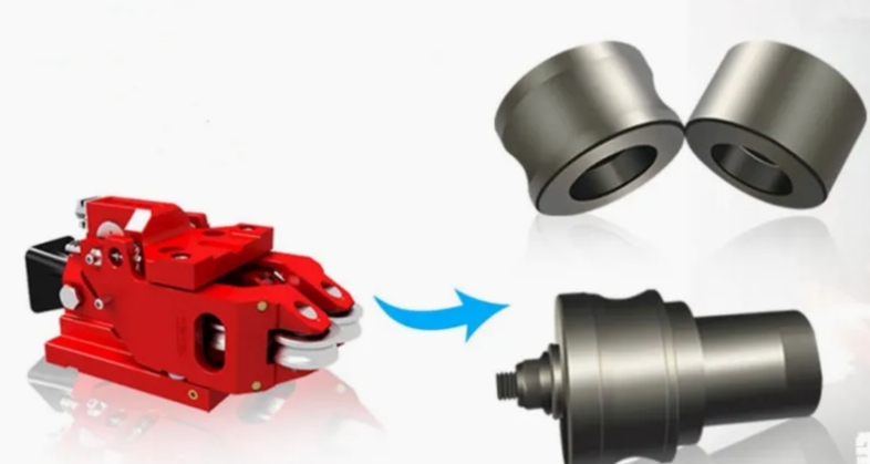 Titanium carbide guide wheels with no scratch contamination on the surface