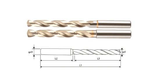 Long Powerful Torque High-Performance Thick Shank High-Speed Drill