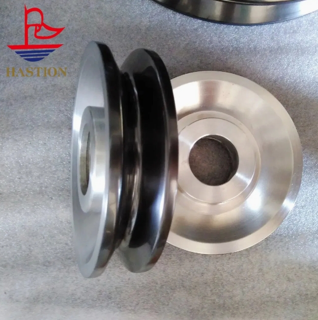 Titanium carbide hard alloy guide wheels for high-speed wire equipment