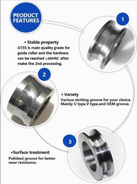 Customized titanium carbide hard alloy guide wheels