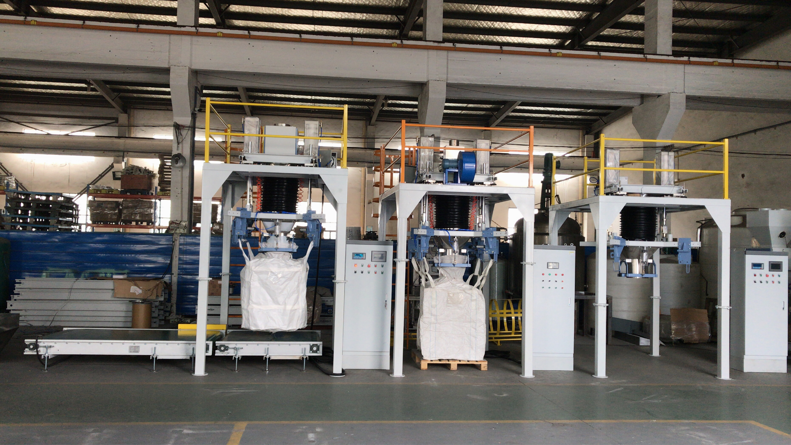 Big Bag Filling Machine bulk bag filling machine for bagging peanut into 1.2mt bulk bag and 50kg wpp, 40kg wpp and 20kg wpp big bag filling machine for bagging silica sand equivalent into big bags and