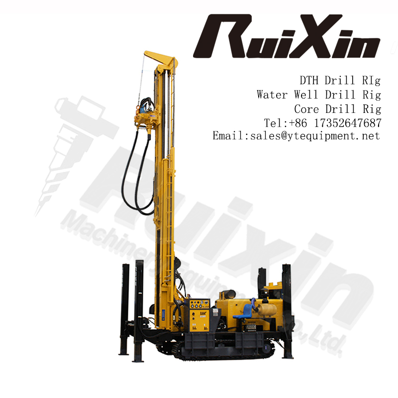 500m Drilling depth Full Hydraulic Crawler Mounted Water Well Borehole Drilling Rig 