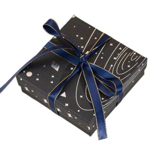 Customized High-end Jewelry Box Men Gift Packaging Paper Box with Lid with Ribbon