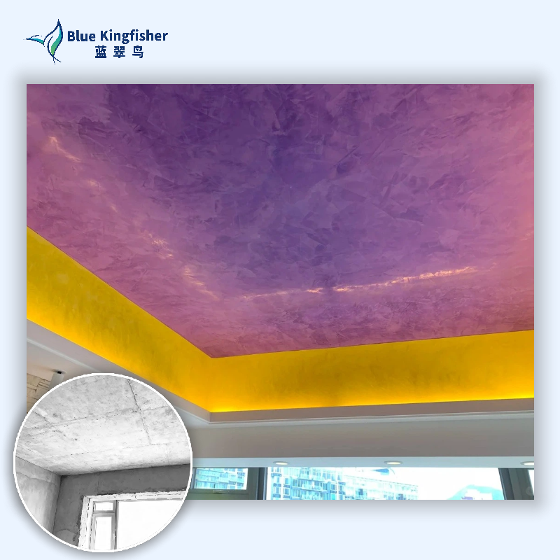 Blue Kingfisher Venetian Plaster is suitable for light luxury interior decoration. It is scratch resistant and customizable
