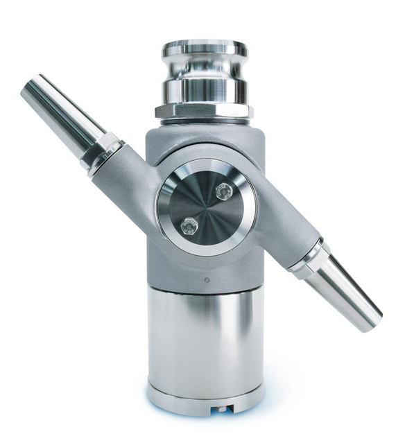 Portable twin nozzle fuel storage tank cleaning machine