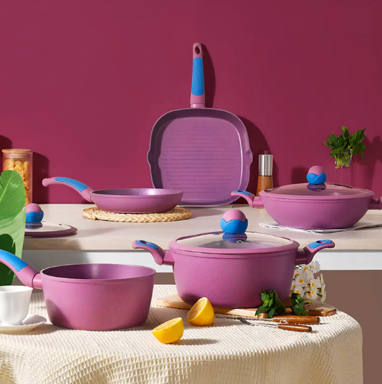  Telamon Floral Series Forged Cookware Set