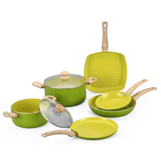 Telamon New Olive-Green Non-stick Cookware Set