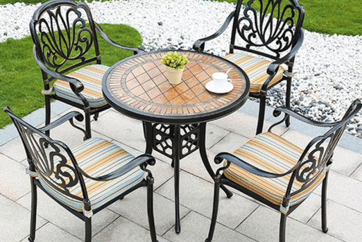 Outdoor tables and chairs powder coating