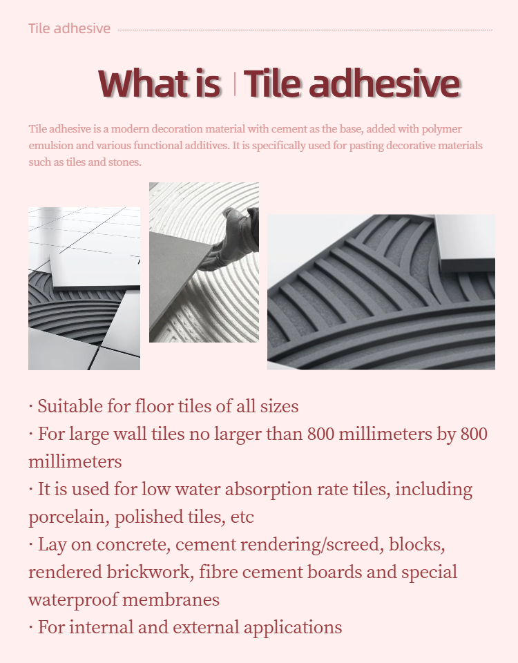 Blue Kingfisher Tile Adhesive is stable and firm and will not fall off easily