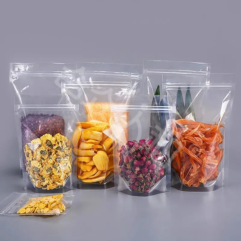 Stand Up Clear Transparent Food Pouch