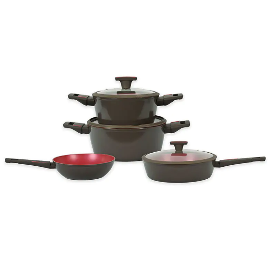 Telamon New Arrival Onyx Grey Forged Ceramic Coating Cookware Set