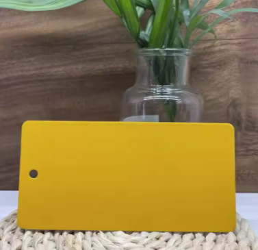 Yellow matte powder coating