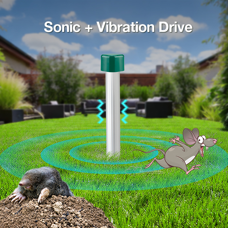 Battery Sonic Mole Gopher Repeller