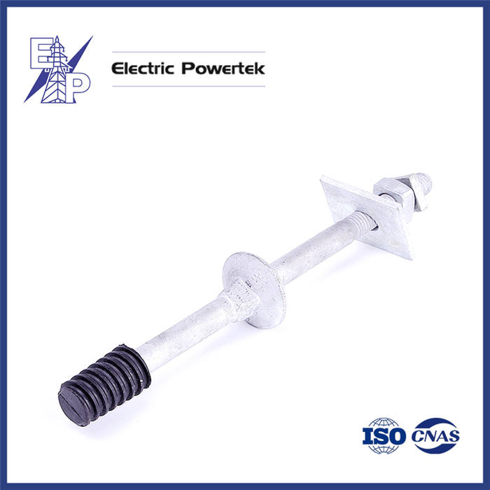 Nylon Head Hot Dip Galvanized Spindle For Pin Insulator