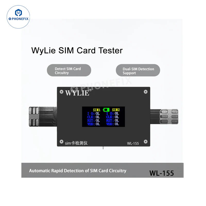 WYLIE WL-155 SIM Card Tester for iPhone 14-17 Pro Max & Android