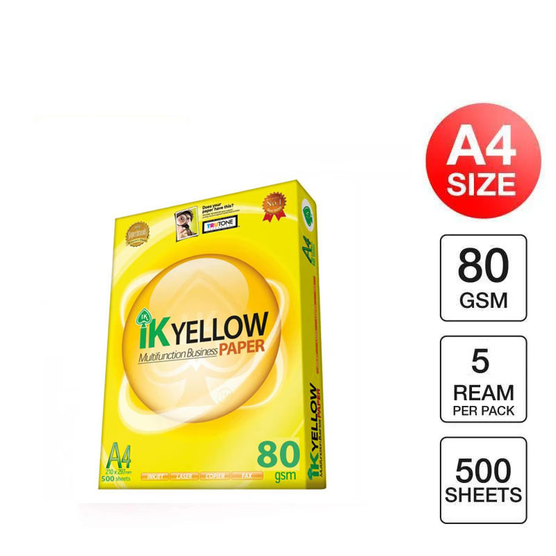 IK Yellow A4 80 gsm office paper