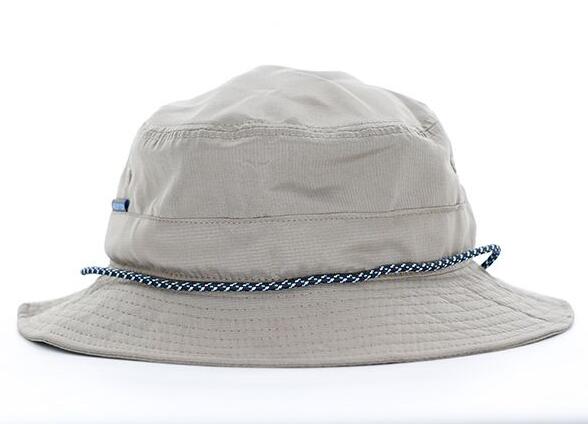 Khaki Polyester Bucket Hat Custom Plain Bucket Hats With String For Wholesale
