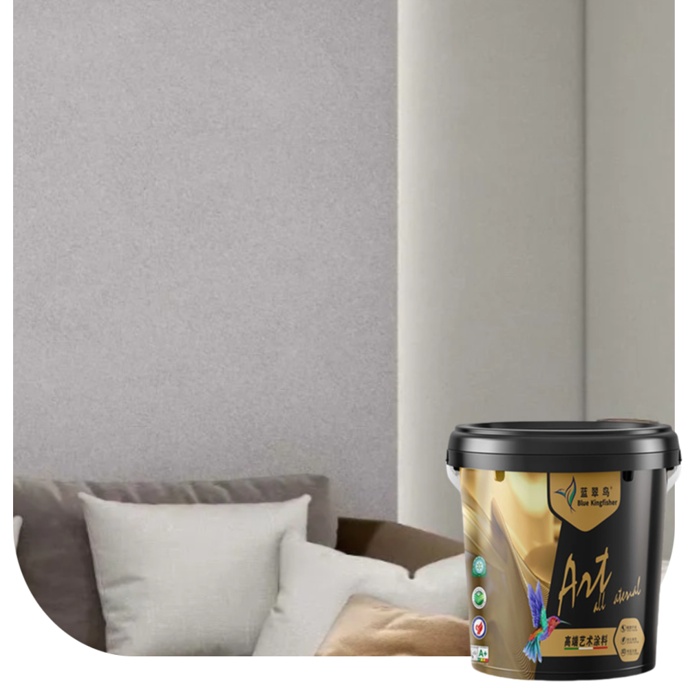 Синяя текстурная краска для стен Kingfisher, быстрая замена, экологически чистая и безопасная.