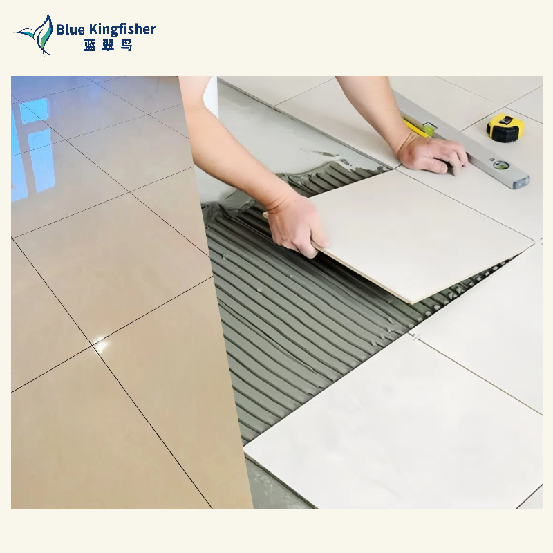Laying ceramic tiles is easier with Blue Kingfisher Paste Quality Ceramic Tile Adhesive Manufacturer Wholesale