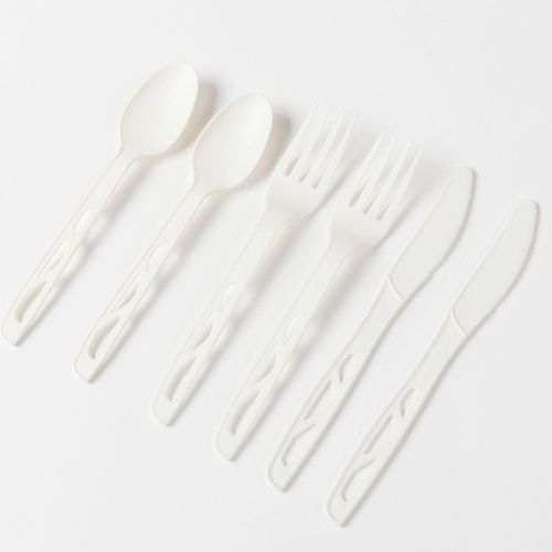 4.6g Biodegradable Disposable Cutlery Packets Knife Fork Spoon Napkin Set CPLA Compostable Cutlery Kit