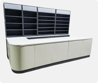 High-Capacity Storage Convenience Store Checkout Display Counters