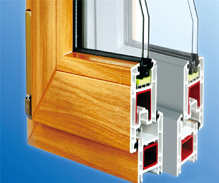 Sand-textured wood grain powder coating