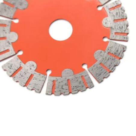  hot-pressed diamond turbo cutting blade with protective teeth