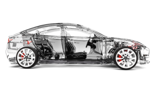 Powder coating for automotive trim