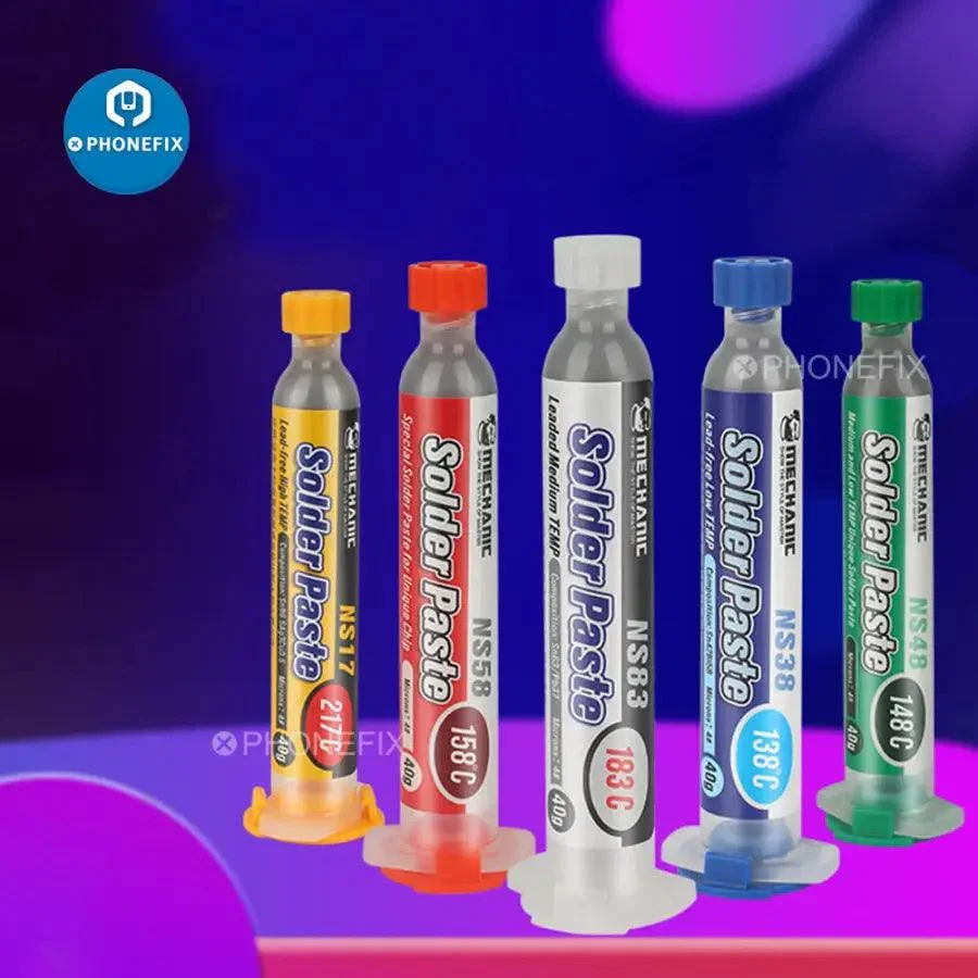 Паяльная паста MECHANIC 10 мл для пайки SMT-компонентов на печатных платах мобильных телефонов