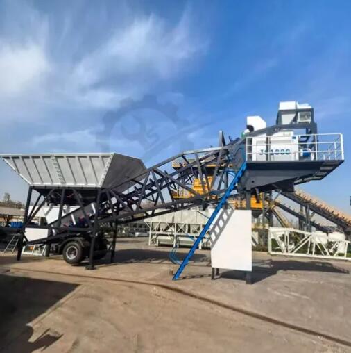 High-Discharge Mobile Concrete Batching Plant
